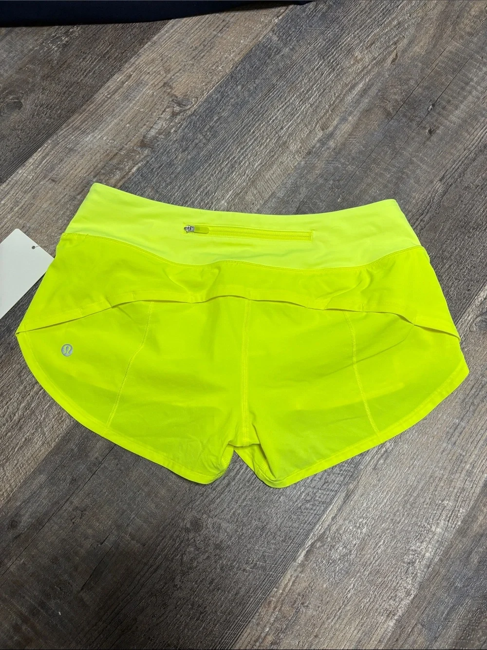 lululemon athletica Neon Yellow Athletic speed up shorts